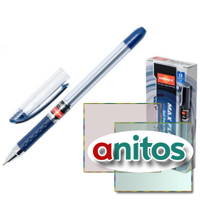 Ручка шариковая Unimax Max Flow 0,7мм, син., масл., неавтомат.