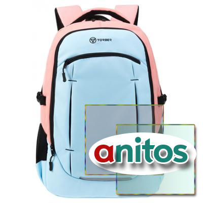Рюкзак школьный Torber Class X, розово-голубой, 46x32x18 см