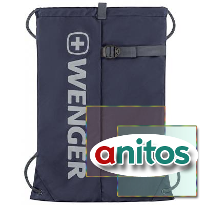 Рюкзак-мешок на завязках WENGER, синий, полиэстер, 35x1x48 см, 12 л
