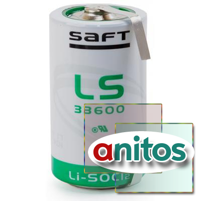 Промышленный литиевый спецэлемент SAFT LS 33600 CNR D с лепестковыми выводами