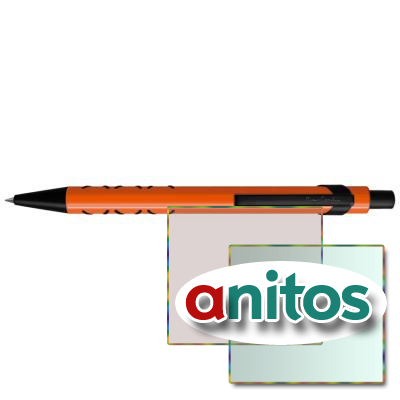 Шариковая ручка Pierre Cardin ACTUEL. Корпус - алюминий, отделка - металл и силикон. Цвет - оранжев.