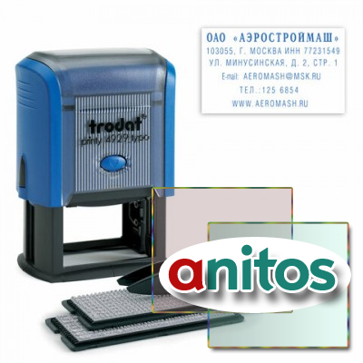 ����� ������������ 6-��������, ������ 50�30 ��, ����� ��� �����, TRODAT 4929 P3, ����� � ���������, 53408