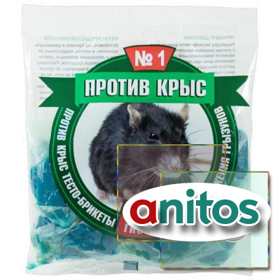 Средство от грызунов Против крыс тесто-брикеты 200г ПКБТП200