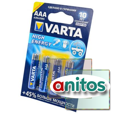 ��������� ������������ ��� VARTA HIGH ENERGY 4903 113 414 LR03 BL4
