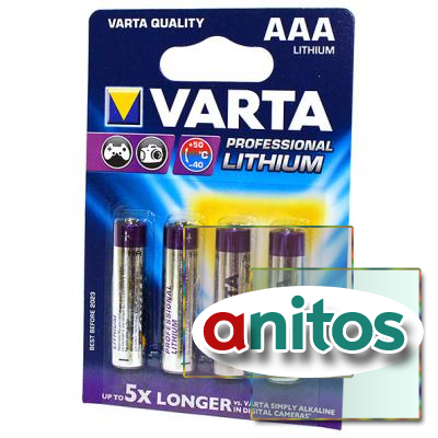    VARTA PROFESSIONAL LITHIUM 6103 FR03 BL4