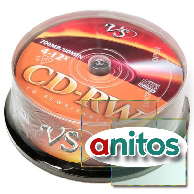   CD  VS CD-RW 80 4-12x CB/25