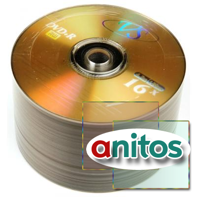 Компакт диск DVD записываемый VS DVD+R 4.7 GB 16x Bulk/50
