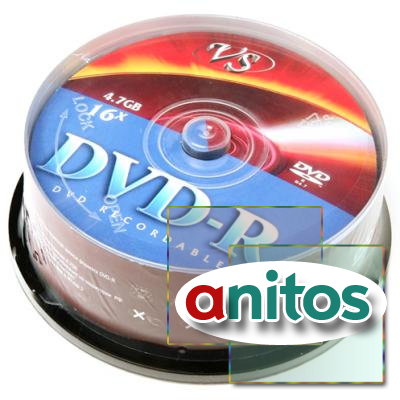 Компакт диск DVD записываемый VS DVD-R 4.7 GB 16x CB/25