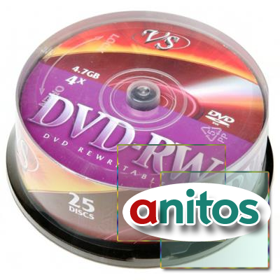 Компакт диск DVD перезаписываемый VS DVD-RW 4.7 GB 4x CB/25