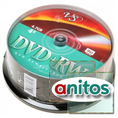 Компакт диск DVD перезаписываемый VS DVD+RW 4.7 GB 4x CB/25