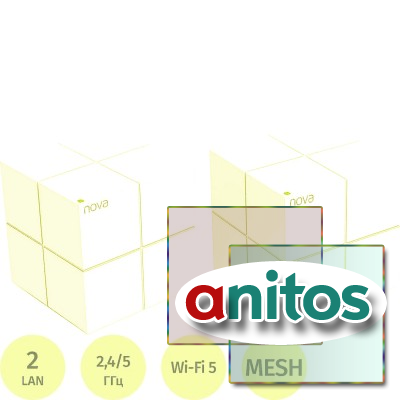 Wi-Fi mesh ������� Tenda MW6(2-PACK) AC1200 2��/��