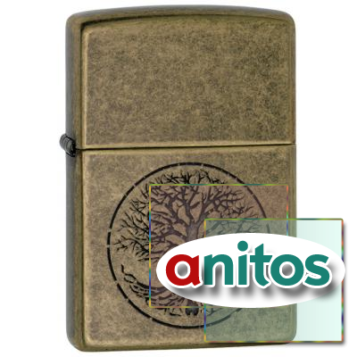 ��������� ZIPPO Classic � ��������� Antique Brass�, ������/�����, ������, �������, 36x12x56 ��