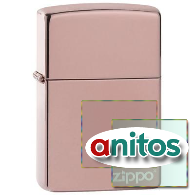 Зажигалка ZIPPO Classic с покрытием High Polish Rose Gold, латунь/сталь, розовое золото, 36х12х56 мм