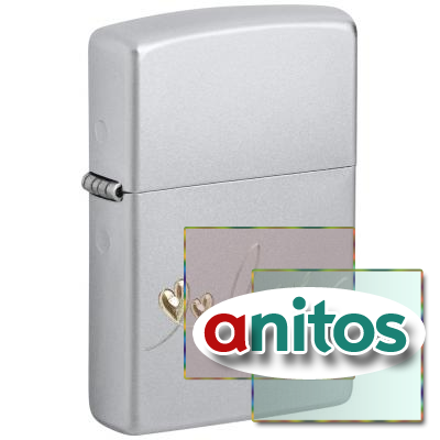  ZIPPO Love Design   Satin Chrome, /, , 38x13x57 
