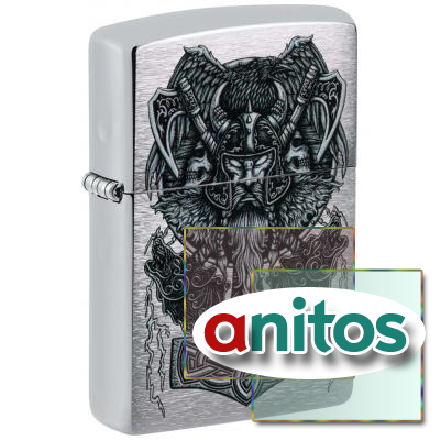  ZIPPO Viking Design   Brushed Chrome, /, , 38x13x57 
