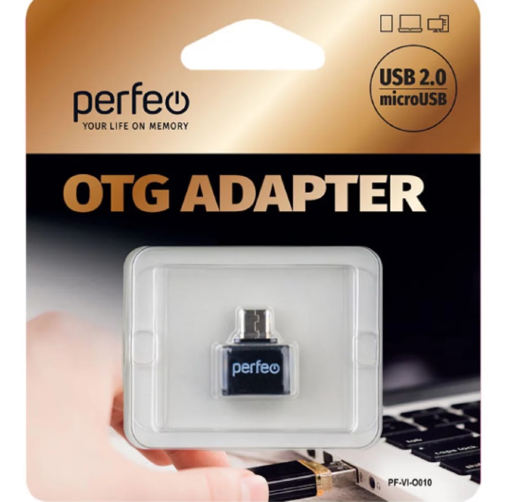 Perfeo adapter USB  micro USB c OTG (PF-VI-O010 Black) 