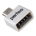 Perfeo adapter USB на micro USB c OTG (PF-VI-O010 White) белый