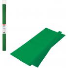 Цветная бумага крепированная плотная, растяжение до 45%, 32 г/м2, BRAUBERG, рулон, темно-зеленая, 50х250 см, 126537