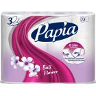 Бумага туалетная Papia Балийский Цветок 3сл бел 100%цел 16,8м 140л 12рул/уп