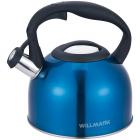Чайник для плиты WILLMARK WTK-3229SS (2,5л, со свистком, техн. Easy spout open)Синий