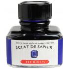 Чернила 30мл Herbin Eclat de saphir для перьевых ручек, синий сапфир 13016T