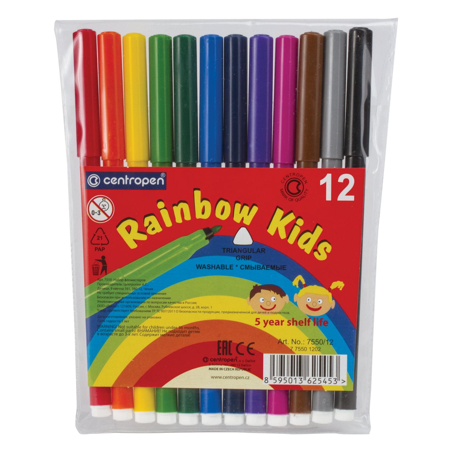 ���������� 12 ������ CENTROPEN Rainbow Kids, �������, ���������, ������������� ��������, 7550/12ET, 775501202