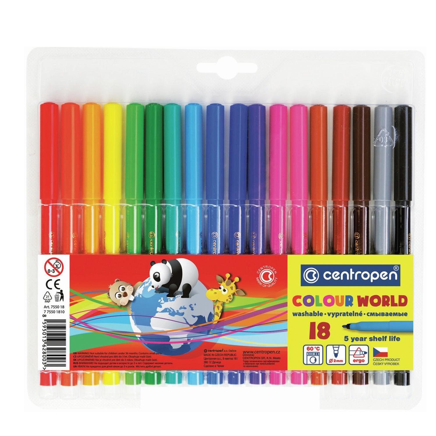 ���������� 18 ������ CENTROPEN Colour World, �������, ���������, ������������� ��������, 7550/18TP, 775501884
