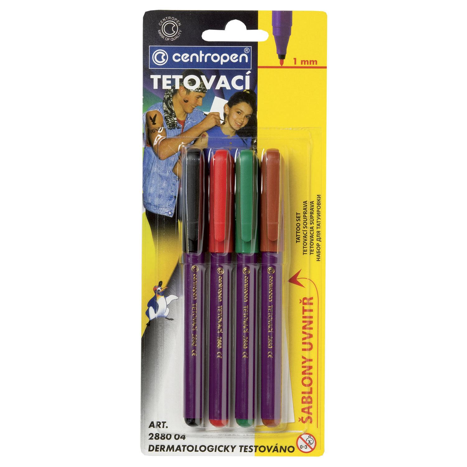 ���������� ��� ���� 4 ����� CENTROPEN Tattoo, + 16 ����������, ���������, 2880/4BL, 628800405