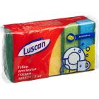 Губка для мытья посуды Губка Luscan для посуды  Макси  5 штук/упаковка 95х65х30 мм