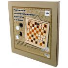 Игра Шахматы и шашки магн.демонстрац. доска 37х37х2,5см,фигуры в наб 04361