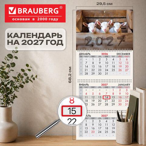 ��������� ����������� 2027 �., 3 �����, 3 ������, �������, �����, BRAUBERG, �������, 118250