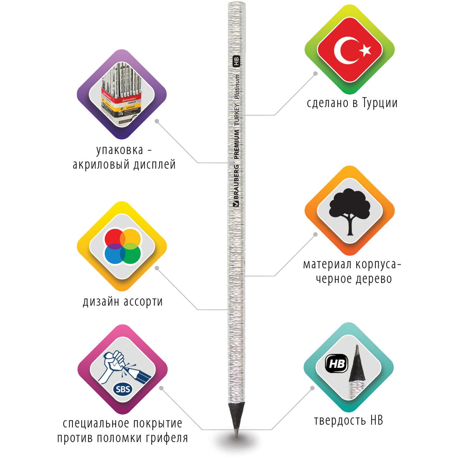   BRAUBERG PREMIUM TURKEY, 1 ., Platinum, , , 181561