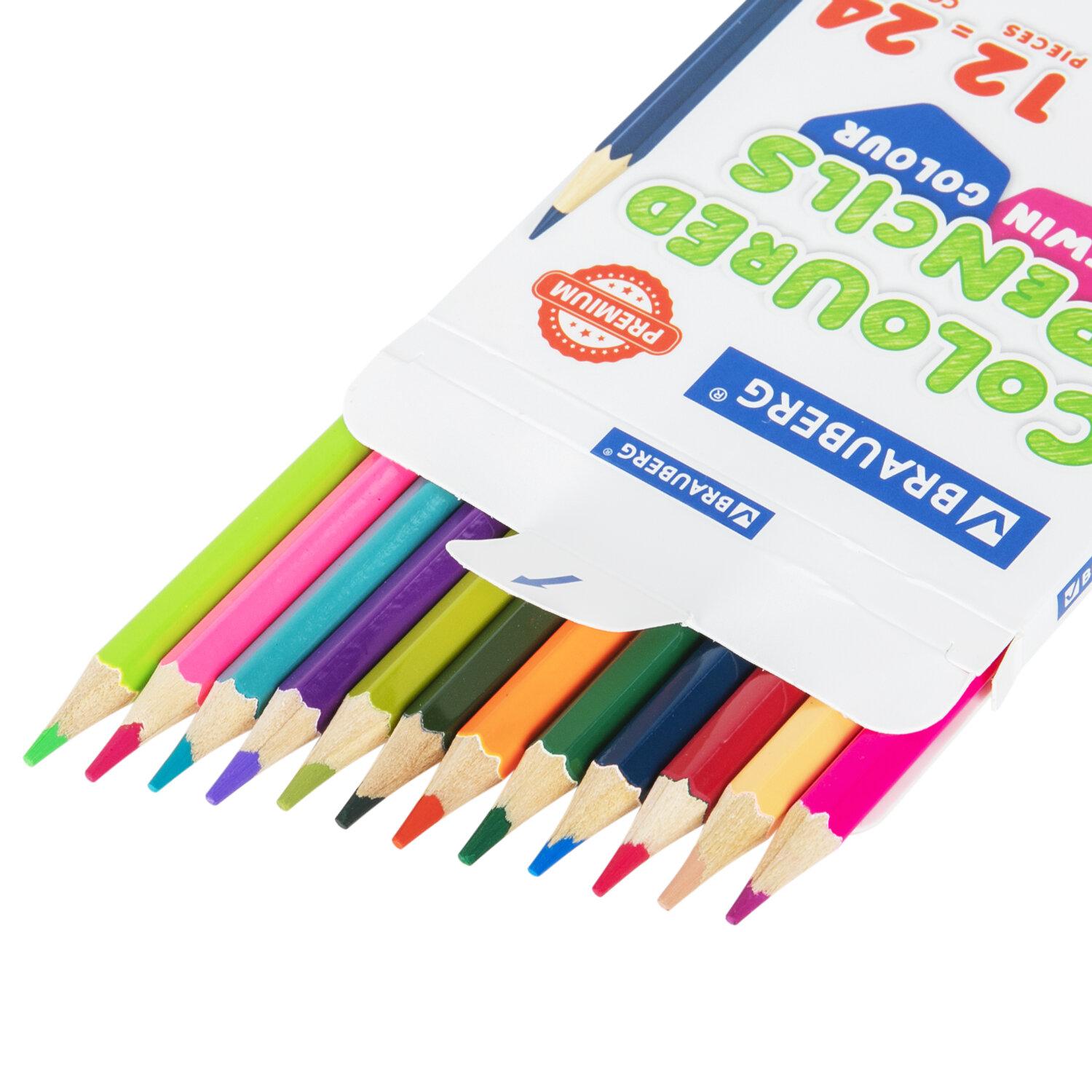    BRAUBERG PREMIUM TWIN COLOUR, 12 , 24 , 181874