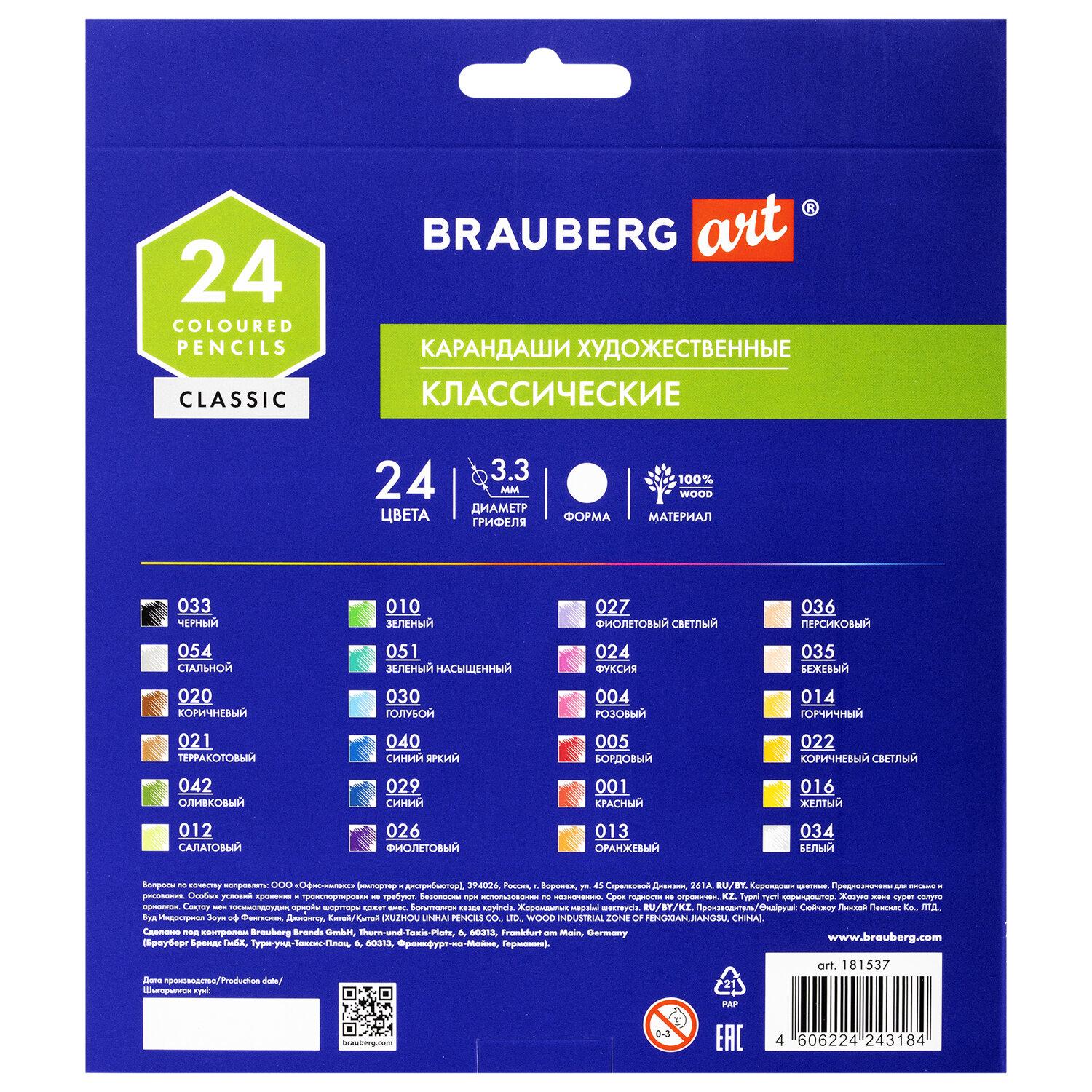    BRAUBERG ART CLASSIC, 24 ,   3,3 , 181537