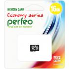 карта памяти Perfeo microSD 16GB High-Capacity (Class 10) w/o Adapter economy series