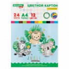 ������ ������� �4 ����������, 24 �����,12 ������, � �����, BRAUBERG KIDS, 203�283 ��, 