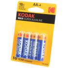 Батарейка пальчиковая АА Kodak Max LR6 BL4