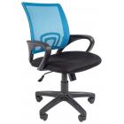 Кресло VT_EСhair-304 ТС Net ткань черн/сетка голубой, пластик