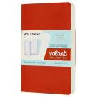 Набор 2 блокнота Moleskine Volant Pocket, 80 стр., оранжевый/голубой, в линейку