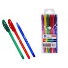 Набор шариковых ручек: цветной /в цвет чернил/ тонированный корпус, рифлёный держатель, в пластиковой упаковке с европодвесом; 6 цветов.