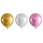 Набор шаров воздушн,хром,цв шампань,розовый,золотой,25шт(латекс),30см,90354