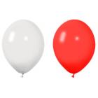 Набор шаров воздушн.праздн.пастель,цв белый,красный 25шт(латекс),30см,90358