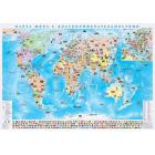 Настенная карта Мир.Достопримечательности 1.0х0,7 м,КН71