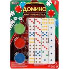 Настольная игра Домино Играем вместе с фишками,кубиками блист P380-H24035-R