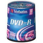 Носители информации Verbatim DVD-R 4,7GB 16х CB/100 43549