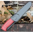 Нож Morakniv Basic углеродистая сталь, пласт. ручка (красный), 12147, шт