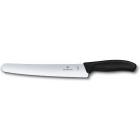 Нож для хлеба и выпечки VICTORINOX SwissClassic, лезвие 22 см с волнистой заточкой, чёрный