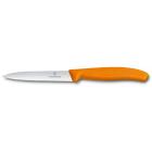 Нож для овощей VICTORINOX SwissClassic, лезвие 10 см с серрейторной заточкой, оранжевый
