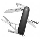 Нож перочинный Stinger, 90 мм, 11 функций, черный, блистер