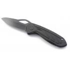 Нож складной Stinger, 120,65 мм, рукоять: алюминий,(чёрный), с клипом, картонная коробка